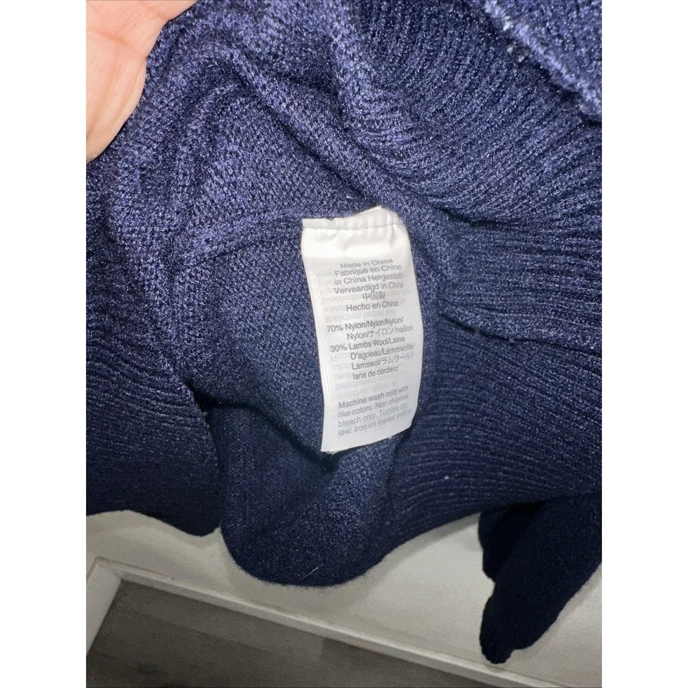 J. Crew Mercantile Men's Wool‎ Cotton Blend Sweater Navy Size XXL